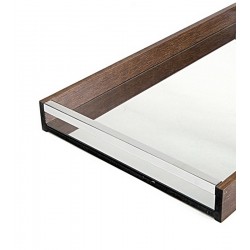 Bandeja 45cm por 30cm por 4,5cm Espelhada De Madeira Naturals